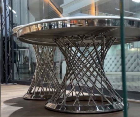 Комплект журнальных столов Elt- T-10 серебро + мрамор 