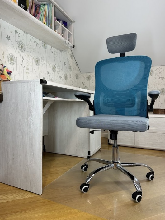 Кресло вращающееся компьютерное/детское Perfect Home OC-8970M Серый/Голубой