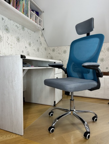 Кресло вращающееся компьютерное/детское Perfect Home OC-8970M Серый/Голубой