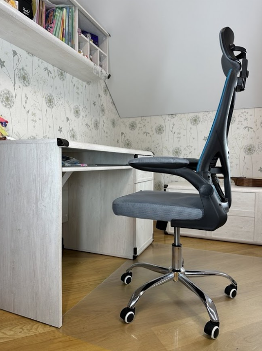 Кресло вращающееся компьютерное/детское Perfect Home OC-8970M Серый/Голубой