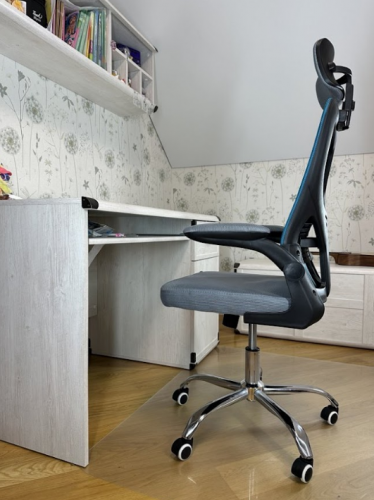 Кресло вращающееся компьютерное/детское Perfect Home OC-8970M Серый/Голубой