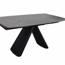 Стол раскладной INI- GREYSON CERAMIC 160(240)*90 серый мат/ черный  
