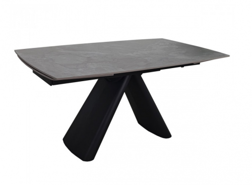 Стол раскладной INI- GREYSON CERAMIC 160(240)*90 серый мат/ черный  