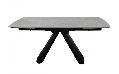 Стол раскладной INI- GREYSON CERAMIC 160(240)*90 серый мат/ черный  