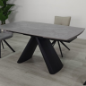 Стол раскладной INI- GREYSON CERAMIC 160(240)*90 серый мат/ черный  