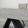 Стол раскладной INI- GREYSON CERAMIC 160(240)*90 серый мат/ черный  
