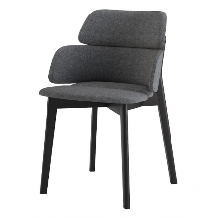 Стул обеденный LVK- Swan (Свон) массив ясеня (черный)    