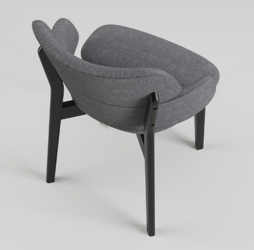 Стул обеденный LVK- Swan (Свон) массив ясеня (черный)    