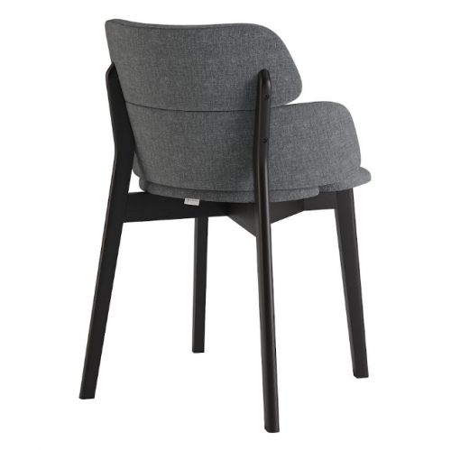 Стул обеденный LVK- Swan (Свон) массив ясеня (черный)    