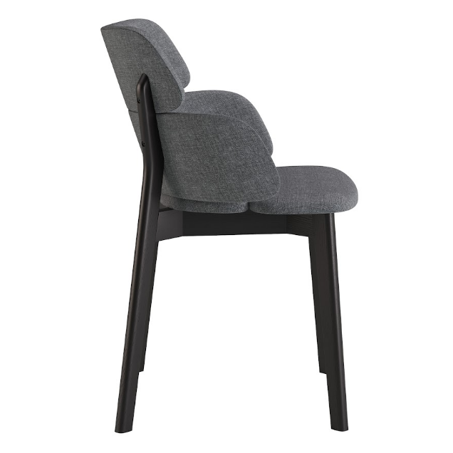 Стул обеденный LVK- Swan (Свон) массив ясеня (черный)    