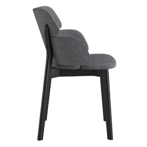 Стул обеденный LVK- Swan (Свон) массив ясеня (черный)    