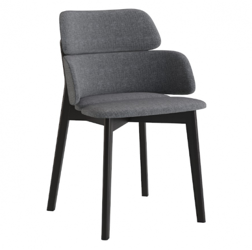 Стул обеденный LVK- Swan (Свон) массив ясеня (черный)    