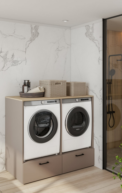 Шкаф для стиральной машины и сушилки Helvetia ROSA 30CDNO65 (конго/промасленный дуб)