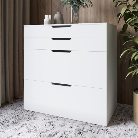 Комод-трюмо с зеркалом, нишей под сиденьем и ящиком LION- Азия Нимфея Альба (белый) (LION-041673)