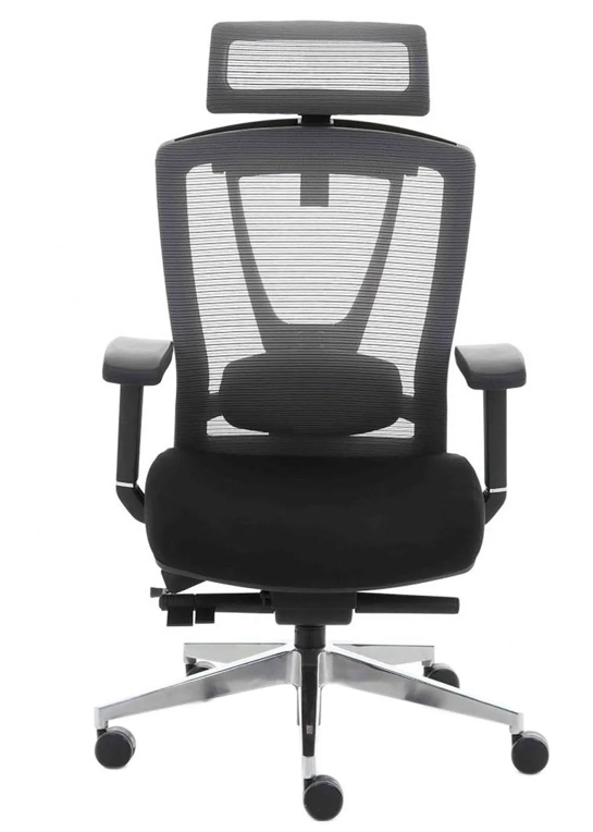 Крісло керівника LUX- ERGO CHAIR 2 BLACK ергономічне