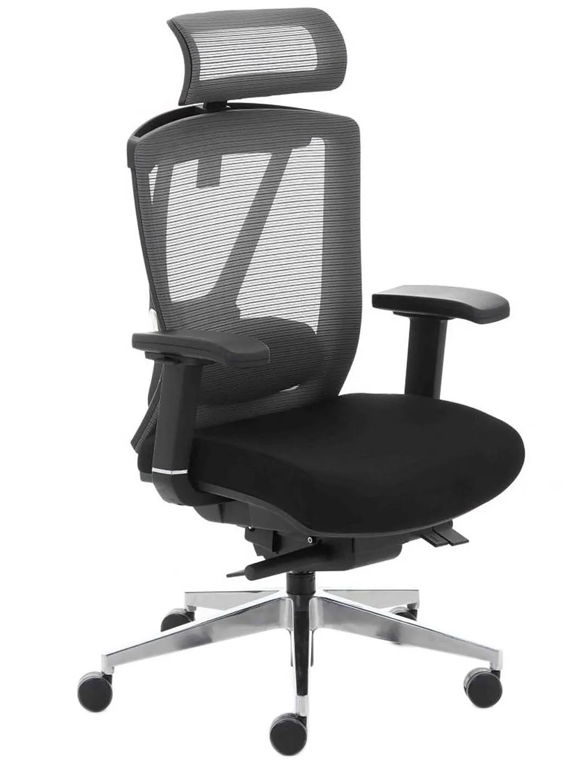 Крісло керівника LUX- ERGO CHAIR 2 BLACK ергономічне