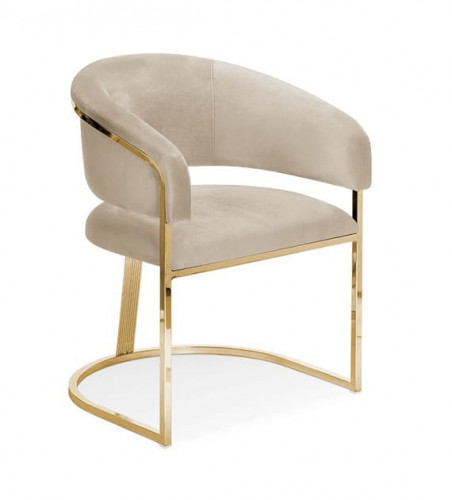 Обеденный стул  Art-Deco EXI- SANTORINI BEIGE V1004 GOLD