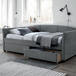 Кровать SIGNAL Lanta Velvet в сером, бежевом цвете