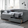 Кровать SIGNAL Lanta Velvet в сером, бежевом цвете