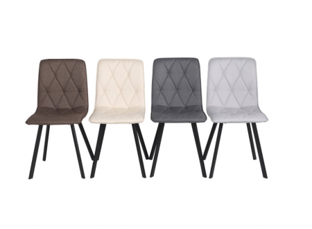 Стул INI- COREY TEX серый, св.серый тк./черный каркас