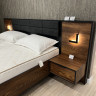Тумбы прикроватные с подсветкой Perfect Home Милтон / Milton с 2 ящиками 1S/49 Каштан/антрацит