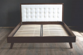 Кровать деревянная с мягким изголовьем CML- Милана