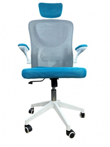 Кресло вращающееся компьютерное/детское Perfect Home OC-8970W Серый/Голубой