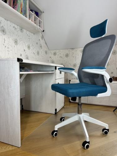 Кресло вращающееся компьютерное/детское Perfect Home OC-8970W Серый/Голубой