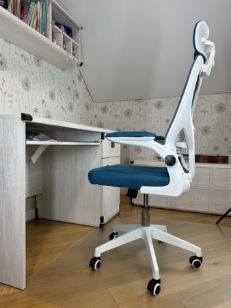 Кресло вращающееся компьютерное/детское Perfect Home OC-8970W Серый/Голубой