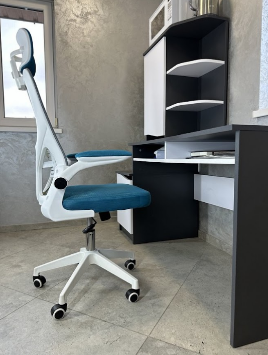 Кресло вращающееся компьютерное/детское Perfect Home OC-8970W Серый/Голубой