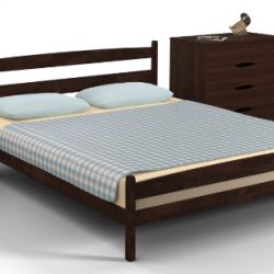 Кровать BIO- "Мария" Ликерия с изножьем темный орех 180*200