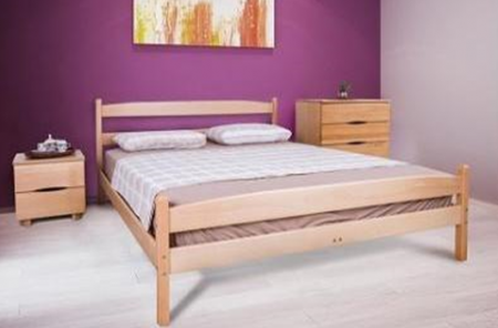 Кровать BIO- "Мария" Ликерия с изножьем темный орех 180*200