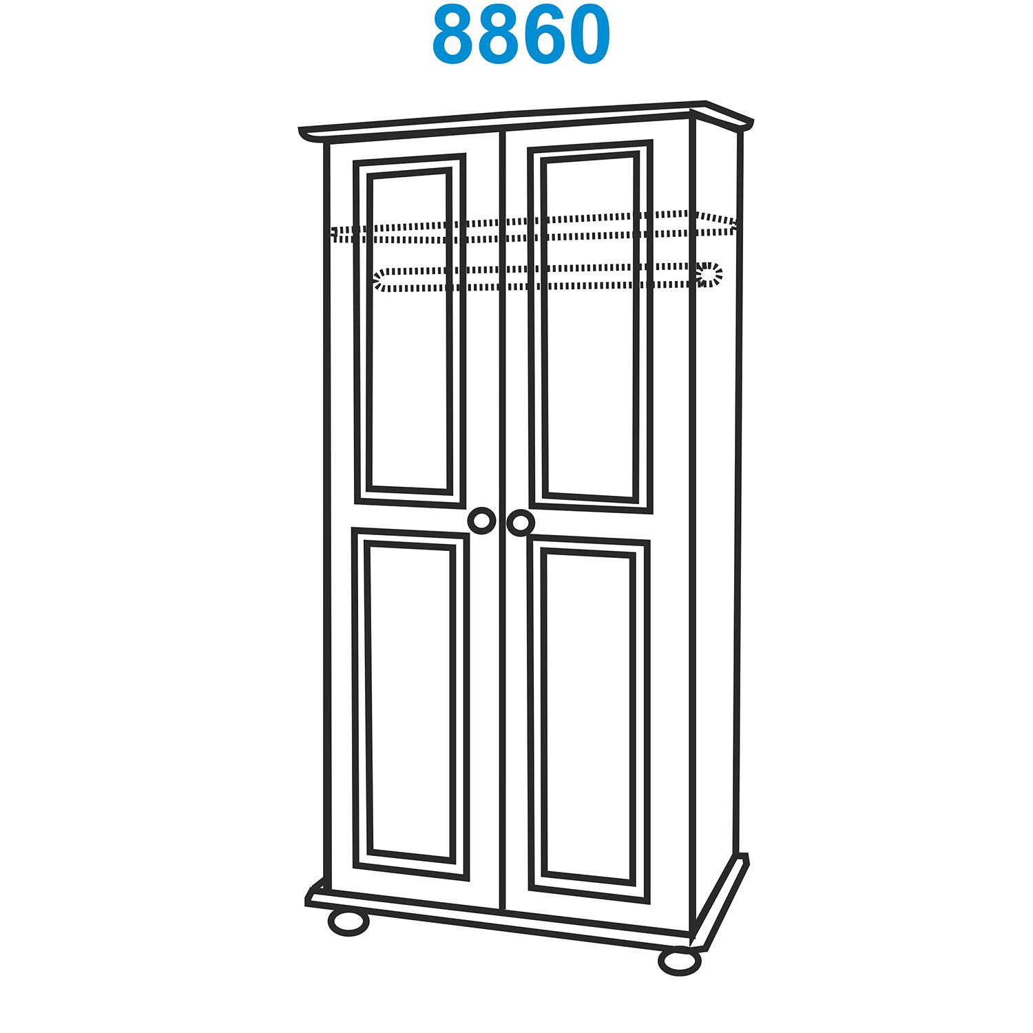 IDEA Шкаф 2-дверный 8860 лакированный