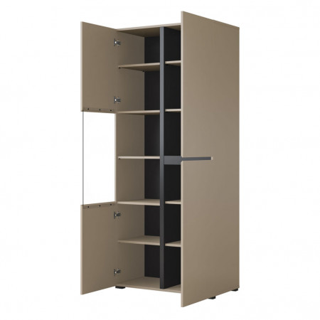 Витрина на 3 двери Helvetia CROSS 24CWMY12 (конго-черный)