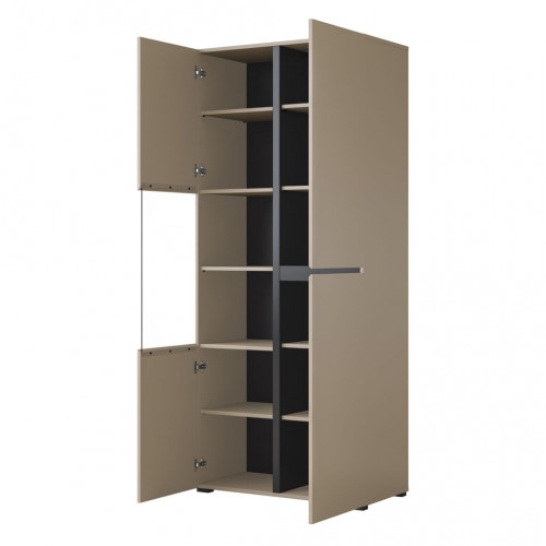 Витрина на 3 двери Helvetia CROSS 24CWMY12 (конго-черный)