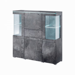 Витрина на 3 двери и 1 ящик Helvetia INDIA 24B0DE46 (шиффер)