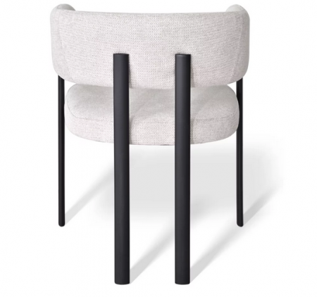 Стул обеденный с подлокотниками CRV- Nory Marble linen black base 