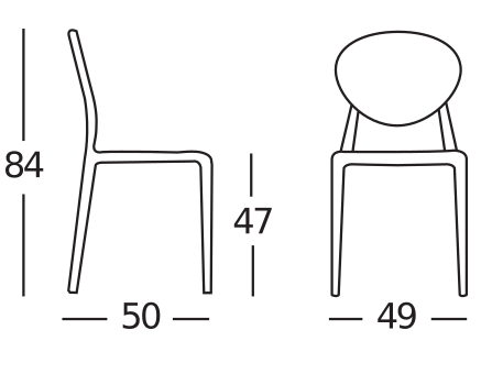 Стул уличный VLL- SCAB Gio 2315 (антрацит, белый)