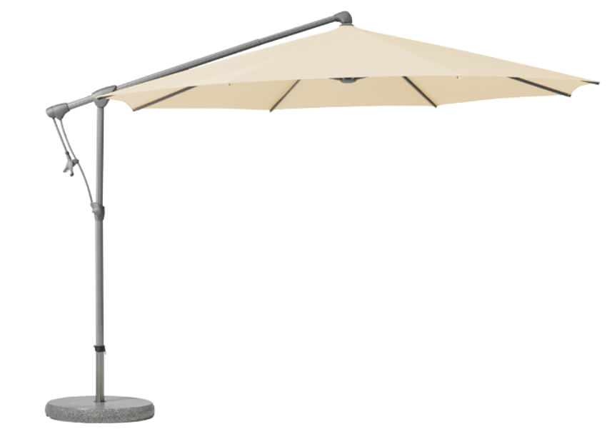 Зонт с чехлом Glatz TEA- SUNWING C + easy, круглый Ø300 молочный