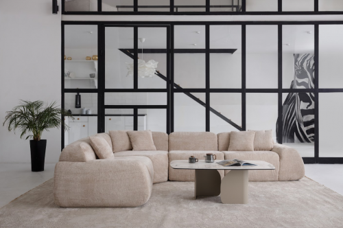 Бескаркасный модульный диван VTR- Дакота (Жемчужный беж, жемчужный серый) 
