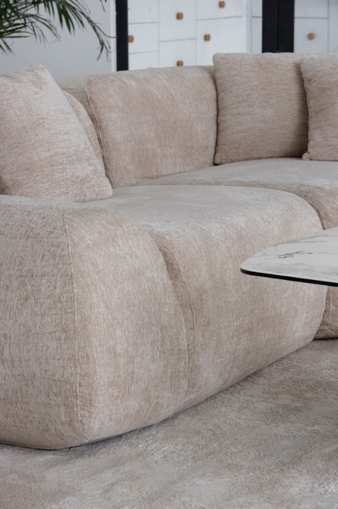 Бескаркасный модульный диван VTR- Дакота (Жемчужный беж, жемчужный серый) 