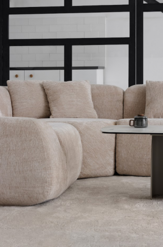 Бескаркасный модульный диван VTR- Дакота (Жемчужный беж, жемчужный серый) 