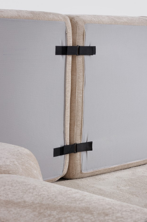 Бескаркасный модульный диван VTR- Дакота (Жемчужный беж, жемчужный серый) 