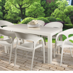 Комплект (1+6 шт) белый KASHTAN Evro- стол OW-T209R SPRING + стулья OW-135 MELODY