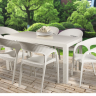Комплект (1+6 шт) белый KASHTAN Evro- стол OW-T209R SPRING + стулья OW-135 MELODY