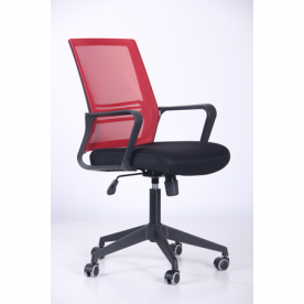 Кресло офисное AMF- Джун (сиденье Сетка черная/спинка Сетка красная)