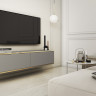 Тумба под ТВ навесная Perfect Home Оро / Oro RTV135 2-дверная Серый