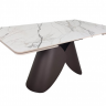 Стол раскладной INI- AGNES CERAMIC 160(240)*90 белый позолоченный мат/ коричневый