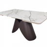 Стол раскладной INI- AGNES CERAMIC 160(240)*90 белый позолоченный мат/ коричневый