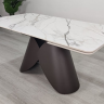 Стол раскладной INI- AGNES CERAMIC 160(240)*90 белый позолоченный мат/ коричневый